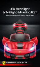 Kids Ferrari 488 Ride On Car For Children W/Wireless Parental Control