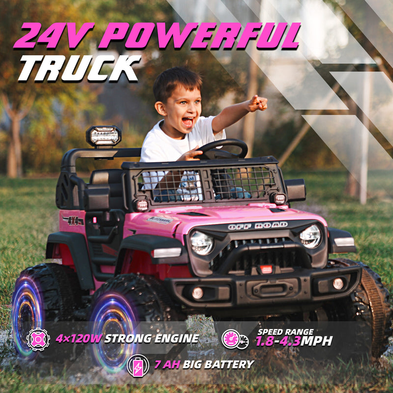 24V Electric 4x4 Ride-On Truck for Kids XXL 2-Seater with Powerful 4WD Magic Cars 1