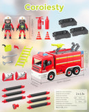 Interactive Fire Truck and Firefighter Toy with Realistic Lights and Sounds Magic Cars 6