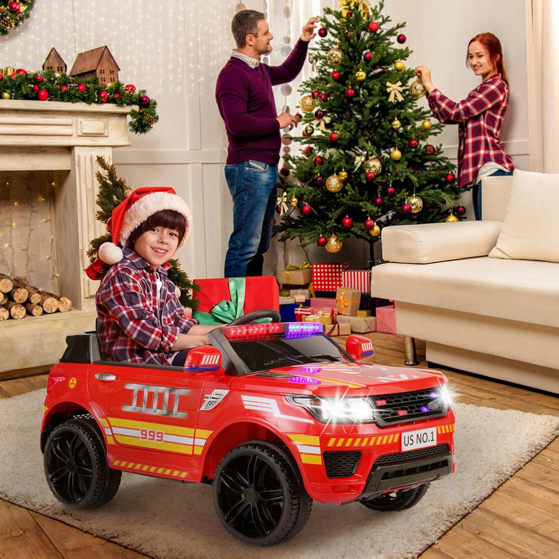 12V Ride-On Giant Fire Engine Truck Toy for Kids Magic Cars 7