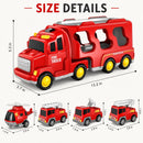 Push & Go Fire Rescue Vehicle Playset with Lights and Sounds Magic Cars 1