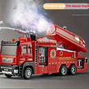 Rescue Fire Truck with Water Mist Spray, Lights, Sounds, and Pull-Back Action Magic Cars 1