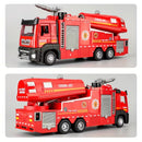 Rescue Fire Truck with Water Mist Spray, Lights, Sounds, and Pull-Back Action Magic Cars 3