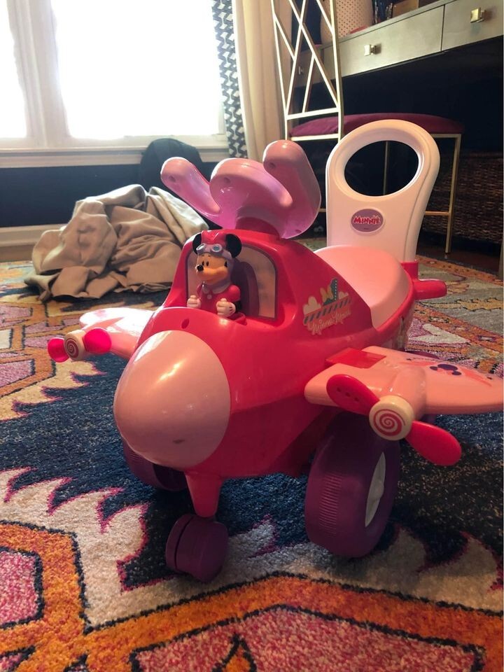 Minnie Mouse Ride-On Airplane with Walk and Ride Function Magic Cars Variant 0