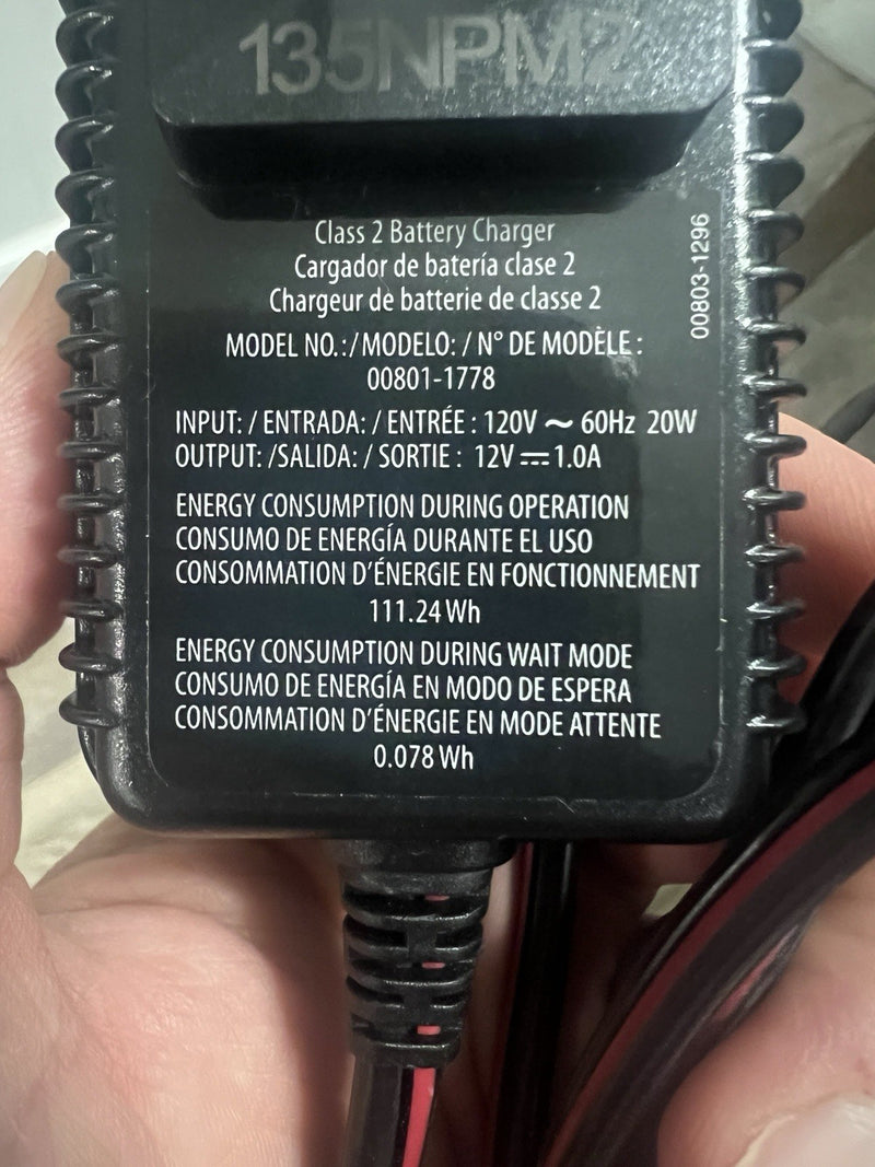 12V Power Wheels Battery Charger with 1.0 Amp Wall Plug Adapter Magic Cars 2