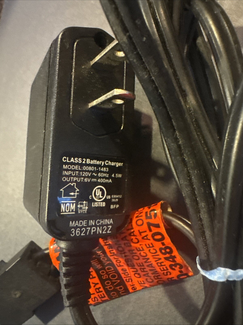 Power Hot Wheels 6V Battery Plug Toy Car Charger 400mA Model 00801-1483 Magic Cars 2