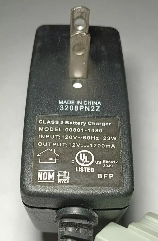 Power Wheels 00801-1480 Class 2 12V 1200mA Battery Charger Tested Magic Cars 1