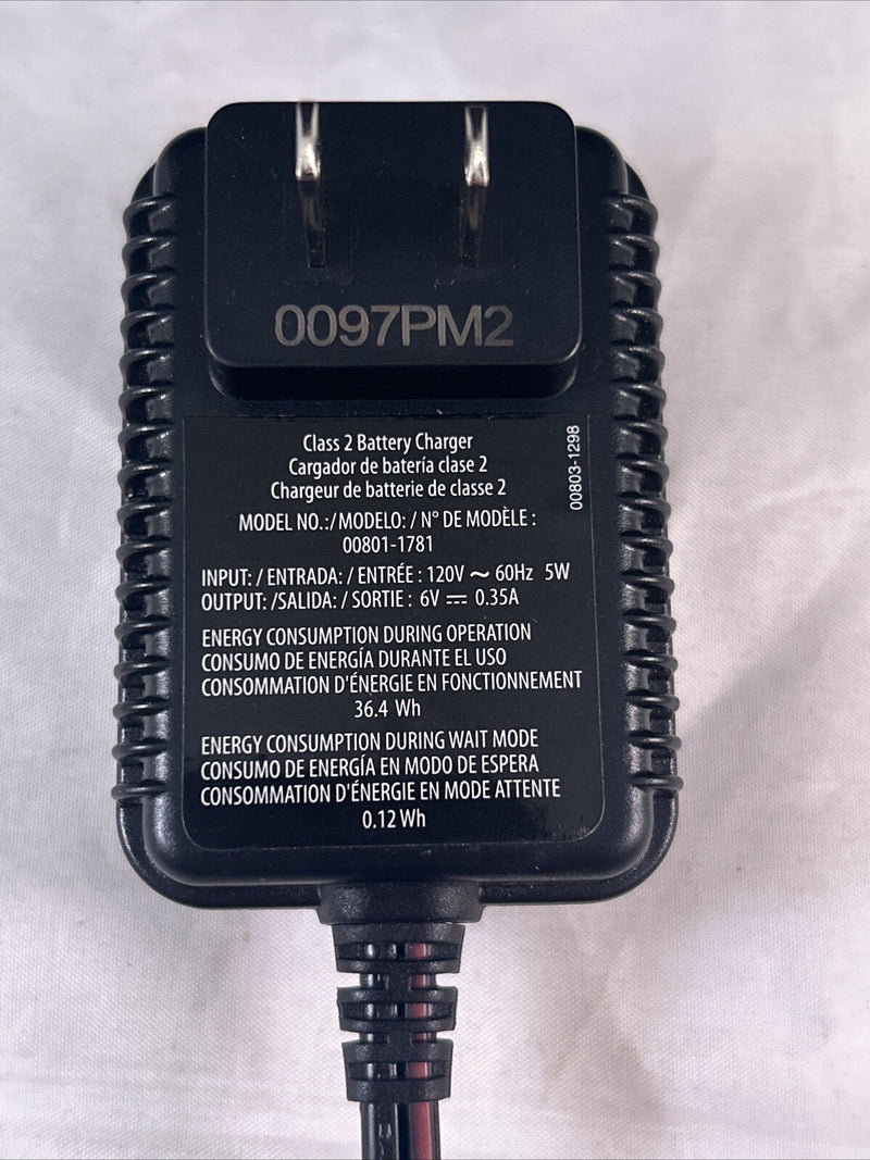 Power Wheels 6V Class 2 Battery and 350mA Charger for Ride-On Toy Magic Cars 2