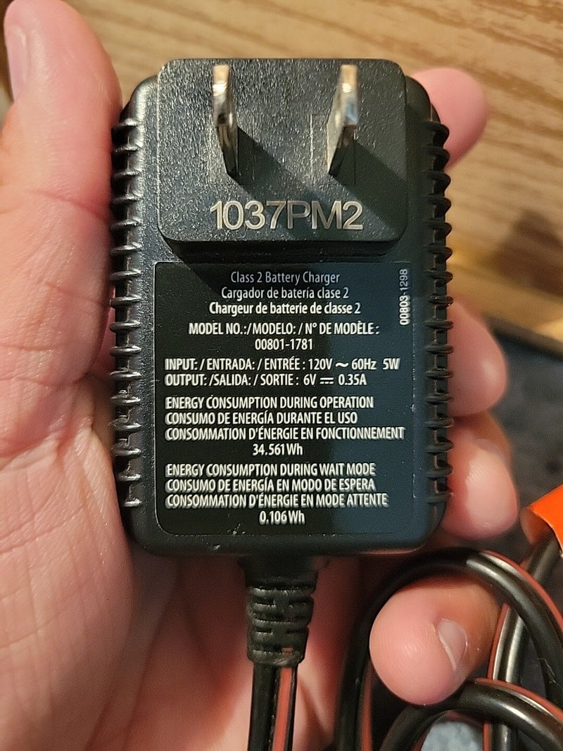 Power Wheels Class 2 Battery Charger with 6V 350mA AC Adapter Magic Cars 2