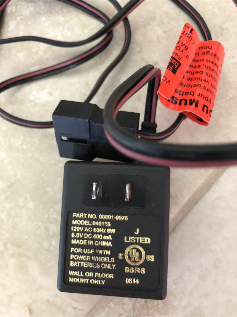 Genuine OEM Fisher-Price Power Wheels 6V Class 2 Battery Charger Magic Cars 2