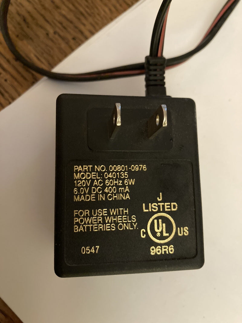 6V 400mA AC Power Adapter and Battery Charger for Toy Wheels Model 040135 Magic Cars 1
