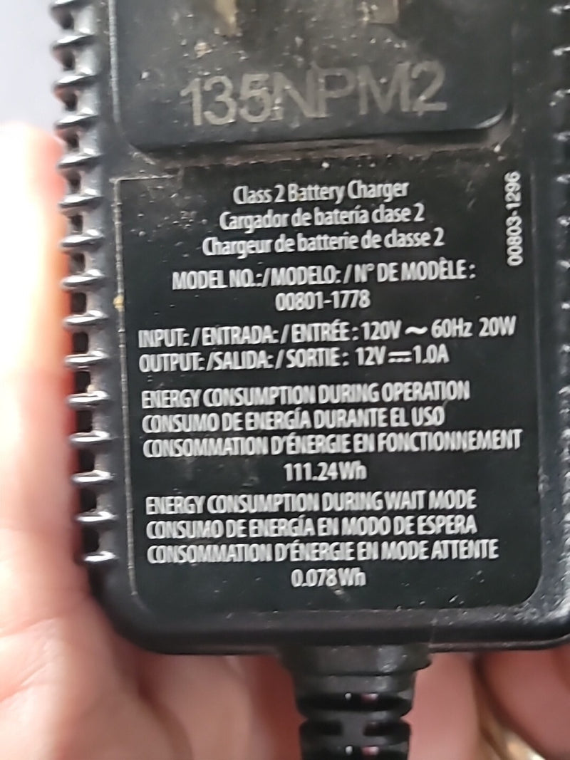 12V Power Wheels Class 2 Battery and 1A Charger for Kids Ride-On Vehicle Magic Cars 2