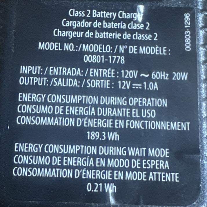 12V Power Wheels Class 2 Battery and Wall Plug Charger Magic Cars 1