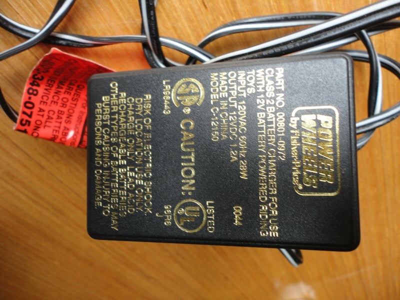 12V Power Wheels Battery Charger and Adapter C-12150 Compatible with Ride-On Toys Magic Cars 1