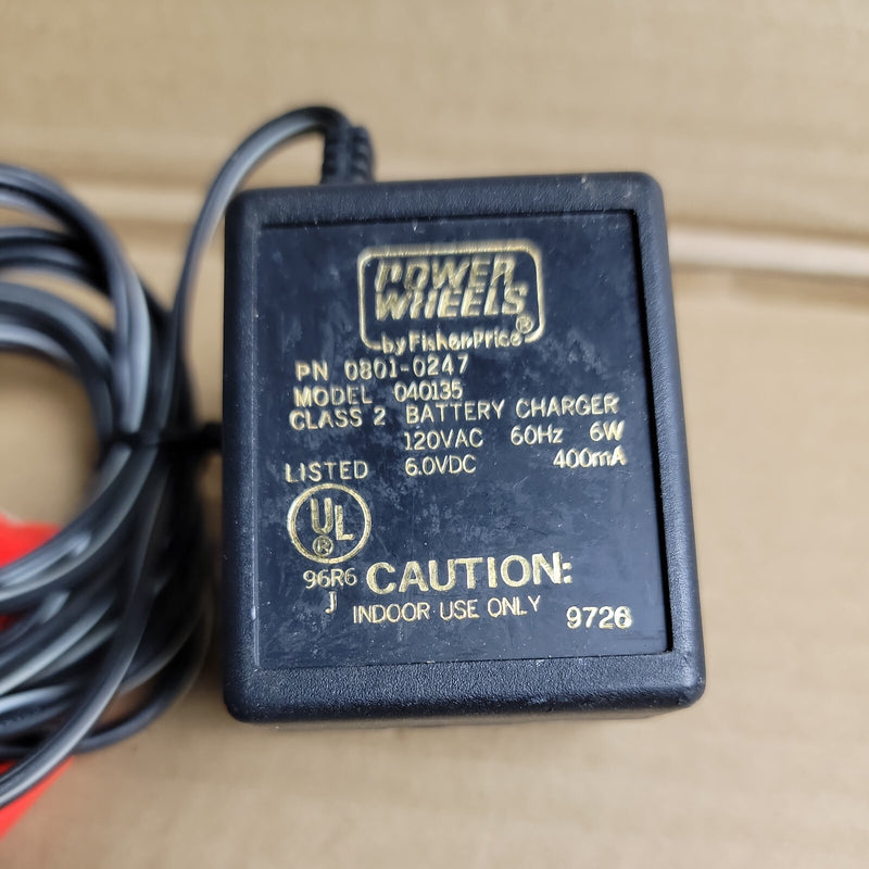 6.0 Volt Power Wheels Battery and Charger Model 040135 PN 0801-0247 Magic Cars 1
