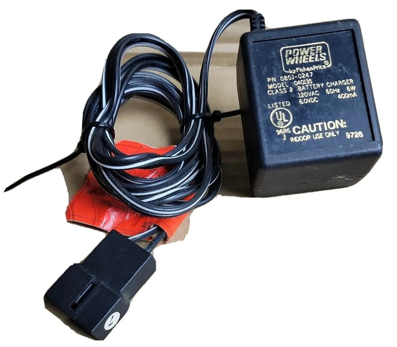 6.0 Volt Power Wheels Battery and Charger Model 040135 PN 0801-0247 Magic Cars Variant 0