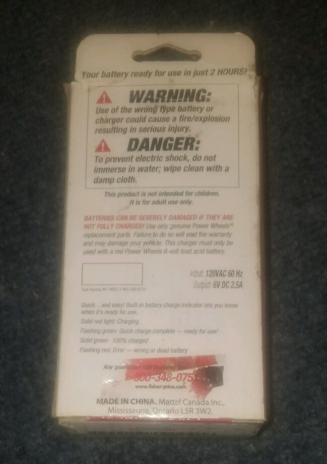 6-Volt Power Wheels with Quick Charger H7456 New Open Box Never Used Magic Cars 4