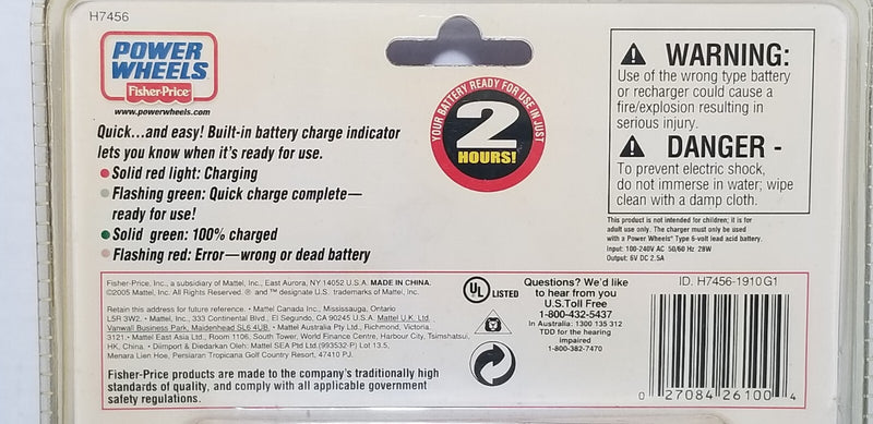 6V Power Wheels with Quick Battery Charger and Replacement Battery Pack Magic Cars 7