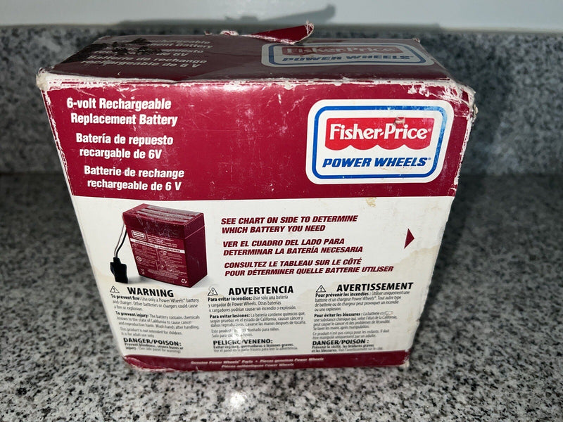 6 Volt Rechargeable Red Battery for Power Wheels Ride-On Toys Magic Cars 4