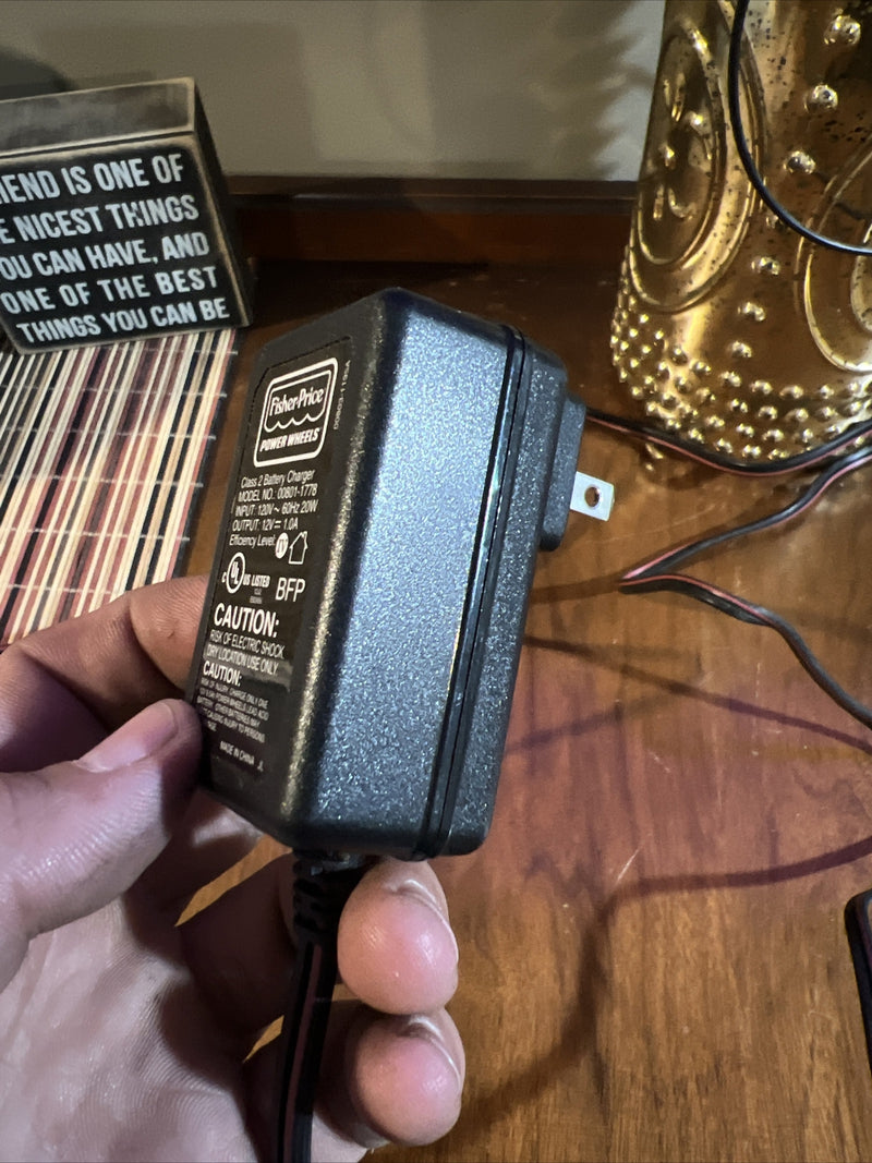 Power Wheels AC Adapter 12V 1A Battery Charger Model 00801-1778 Magic Cars 1