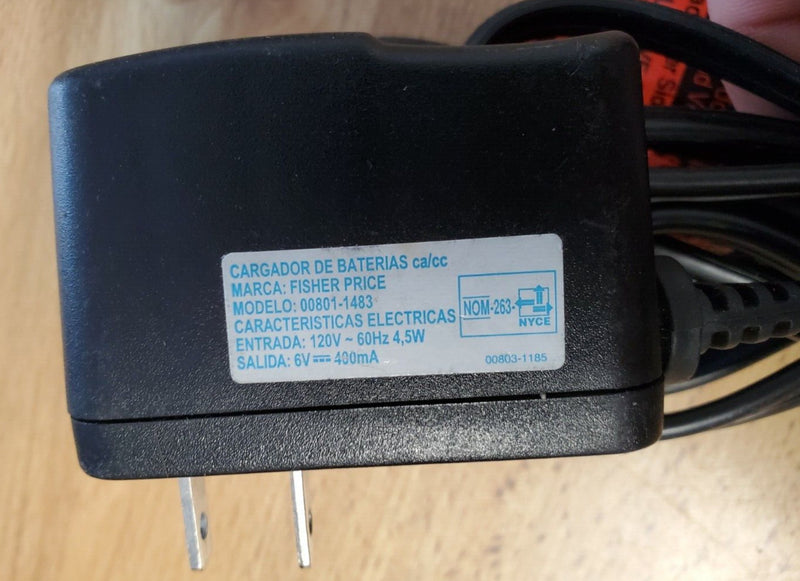 Replacement AC/DC Battery Charger Cord for Fisher-Price Power Wheels Model 00801-1483 Magic Cars 1