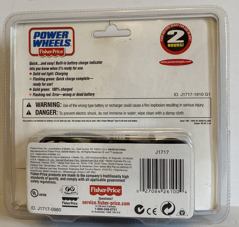 6 Volt Power Wheels Battery and Charger with Indicator Light, Quick Charge Magic Cars 1