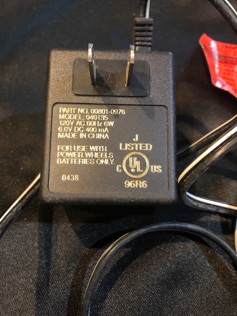 Fisher Price Power Wheels 6 Volt Battery Charger for Black Ride-On Vehicle Magic Cars 3