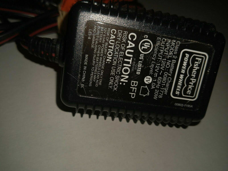 Power Wheels Class 2 Battery Charger Model 00801-1778 with Cord Magic Cars 2