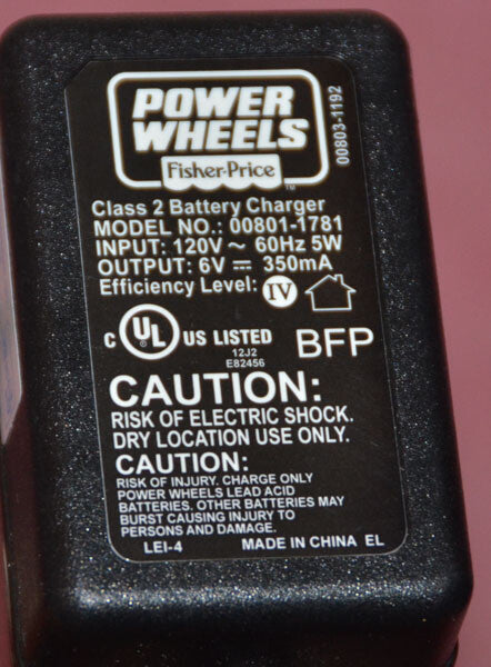 Power Wheels Class 2 Battery and Charger Model 00801-1781 Magic Cars 2