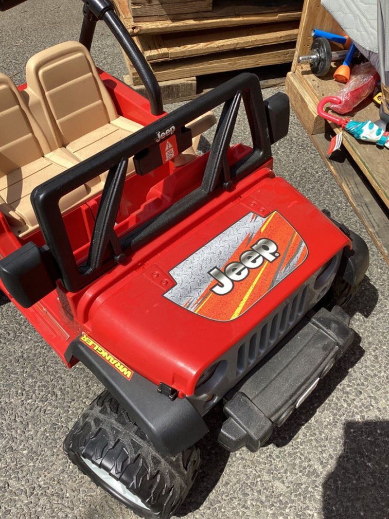 Power Wheels Red Jeep Ride-On Toy Requires Charger or Battery Magic Cars 2