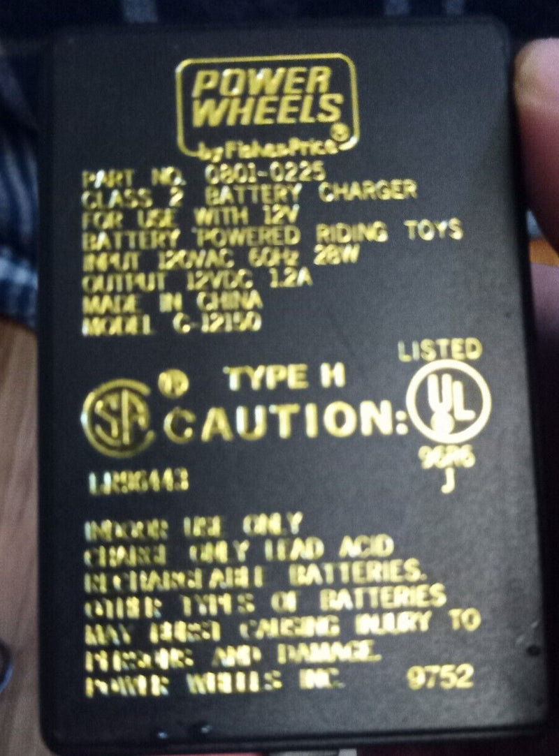 Power Wheels Model C-12150 12 Volt DC Battery Charger Magic Cars Variant 0