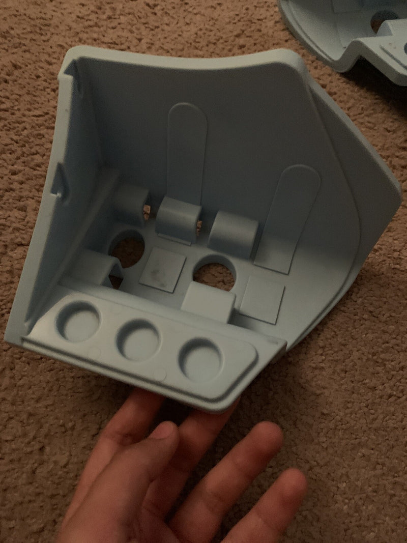 Replacement Blue Baby Footrests and Gas Pedal for Barby Bike Magic Cars 1