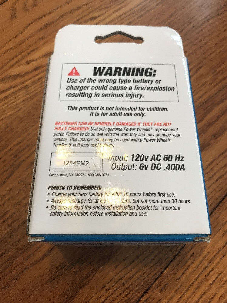 Single 6V Toddler Battery Charger and Power Wheels Replacement Part 1284PM2 Magic Cars 3