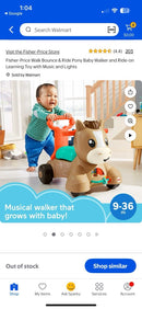 Walk, Bounce, and Ride Pony Toy for Toddlers Magic Cars 5