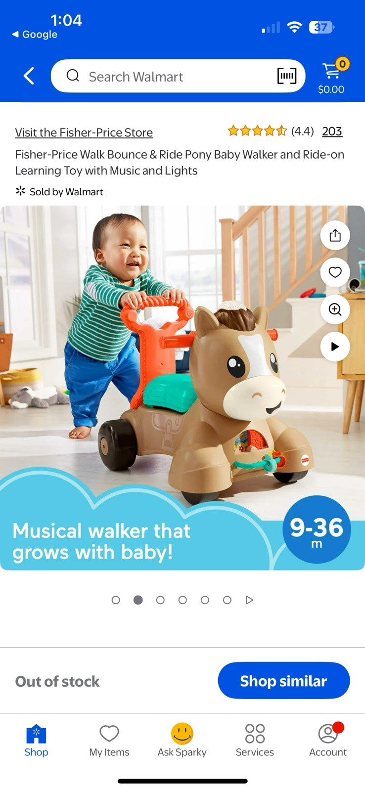 Walk, Bounce, and Ride Pony Toy for Toddlers Magic Cars 5