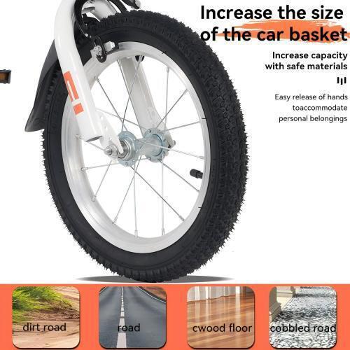 Sporty Kids Bike with Training Wheels, Adjustable 18-Inch Saddle, and Stand Magic Cars 5