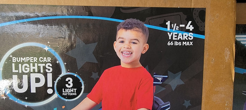 12V Dual Joystick Steering Glow Bumper Racer Car in Blue Magic Cars 2