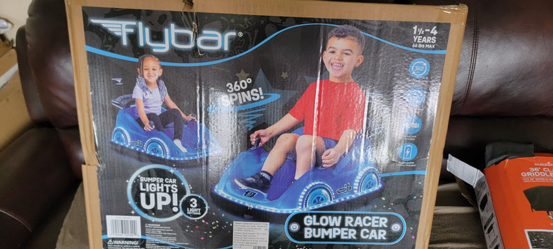 12V Dual Joystick Steering Glow Bumper Racer Car in Blue Magic Cars 3