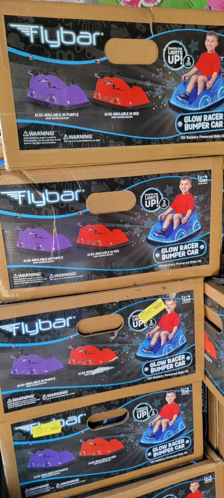 12V Dual Joystick Steering Glow Bumper Racer Car in Blue Magic Cars 8