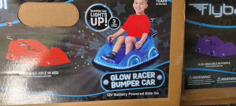 12V Dual Joystick Steering Glow Bumper Racer Car in Blue Magic Cars Variant 0