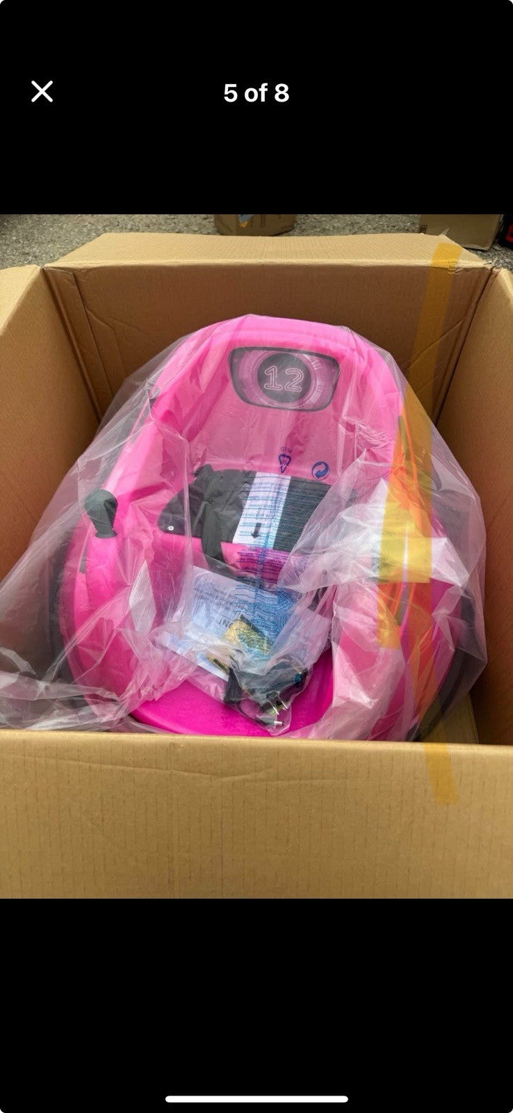 Flybar 6 Volt Battery-Powered Pink Bumper Car with LED Lights Magic Cars 4