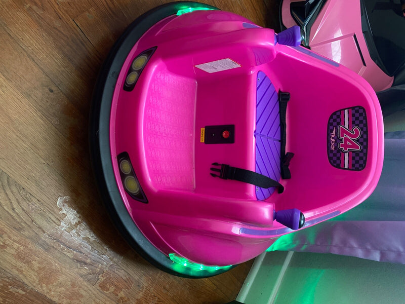 Flybar 6 Volt Pink Battery-Powered Bumper Car with LED Lights Magic Cars 2