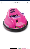 Flybar 6 Volt Pink Battery-Powered Bumper Car with LED Lights Magic Cars Variant 0