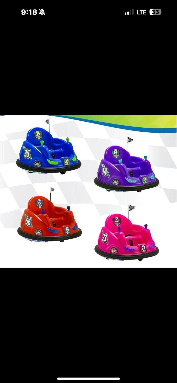 6V Battery-Powered Blue Ride-On Bumper Car with LED Lights Magic Cars 2