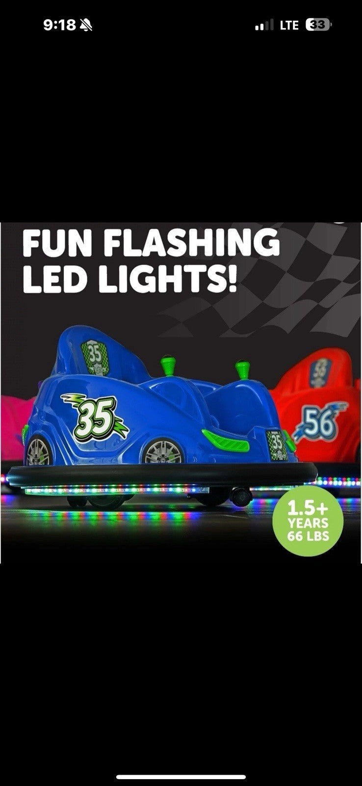 6V Battery-Powered Blue Ride-On Bumper Car with LED Lights Magic Cars 3