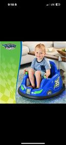 6V Battery-Powered Blue Ride-On Bumper Car with LED Lights Magic Cars 7