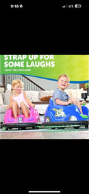 6V Battery-Powered Blue Ride-On Bumper Car with LED Lights Magic Cars 8