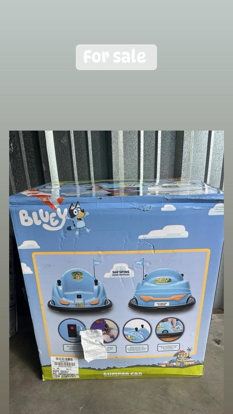 6V Bluey Bumper Car Ride-On Toy for Toddlers with 360° Spins and LED Lights Magic Cars Variant 0
