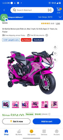 Barbie Pink 6V Electric Ride-On Motorcycle for Kids Ages 3-7 Magic Cars Variant 0