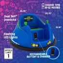 Electric 6V Bumper Ride-On Car for Kids and Toddlers in Blue and Green Magic Cars 3